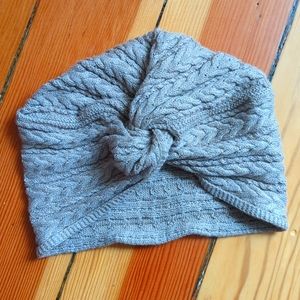 Kate Quinn Infant Turban Style Knit Hat 3-6 months Taupe